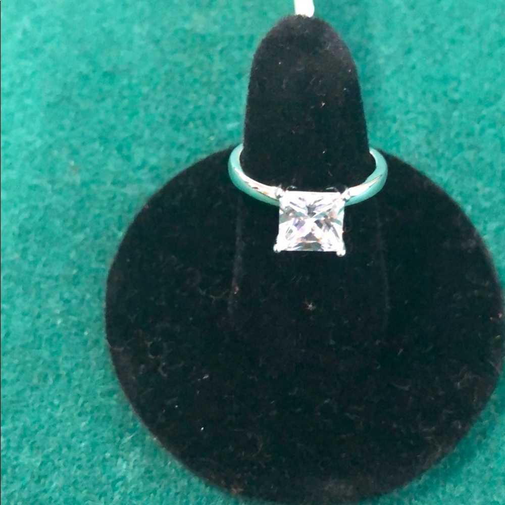 Sterling Silver Princess Cut Ring